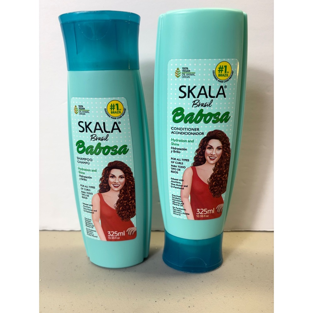Skala Brasil Babosa Shampoo Conditioner Set Expert Mais Cachos 325ml Aloe Vegan